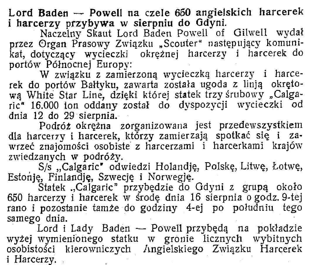 Baden Powell w Gdyni