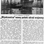Błyskawica nowy polski okręt wojenny 1