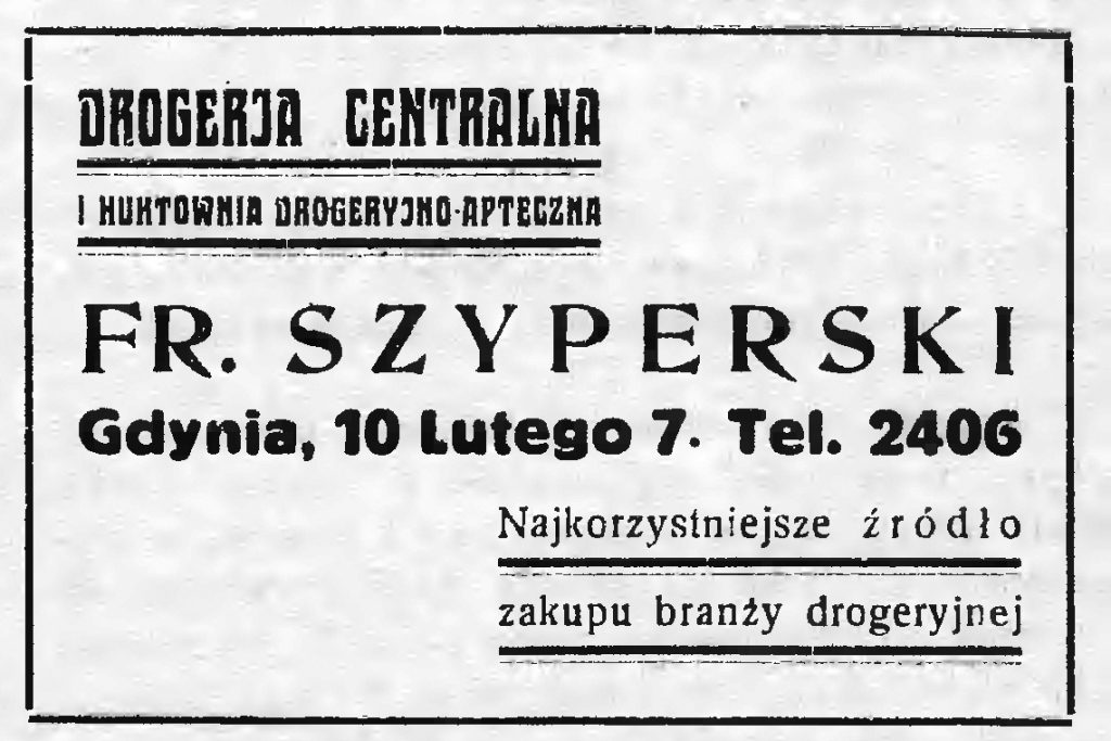 Drogerja Centralna Fr. Szyperski
