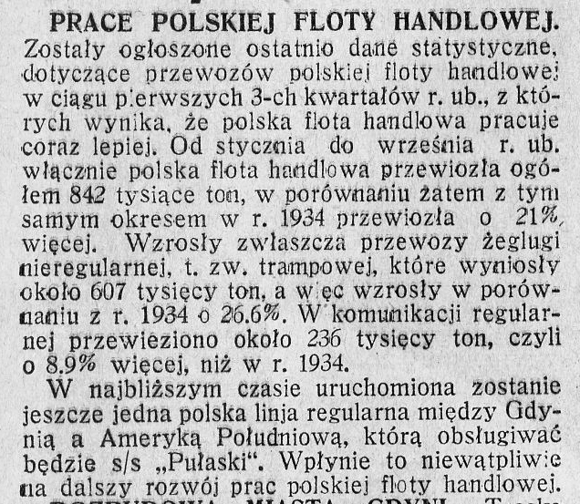 Prace polskiej floty handlowej