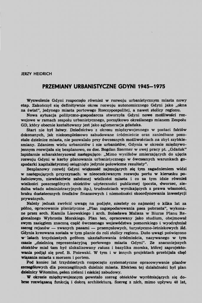 Przemiany urbanistyczne Gdyni 1945-1975