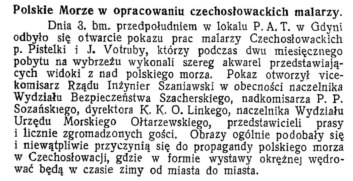 Polskie morze w opracowaniu czechosłowackich malarzy wpg1933-08-34