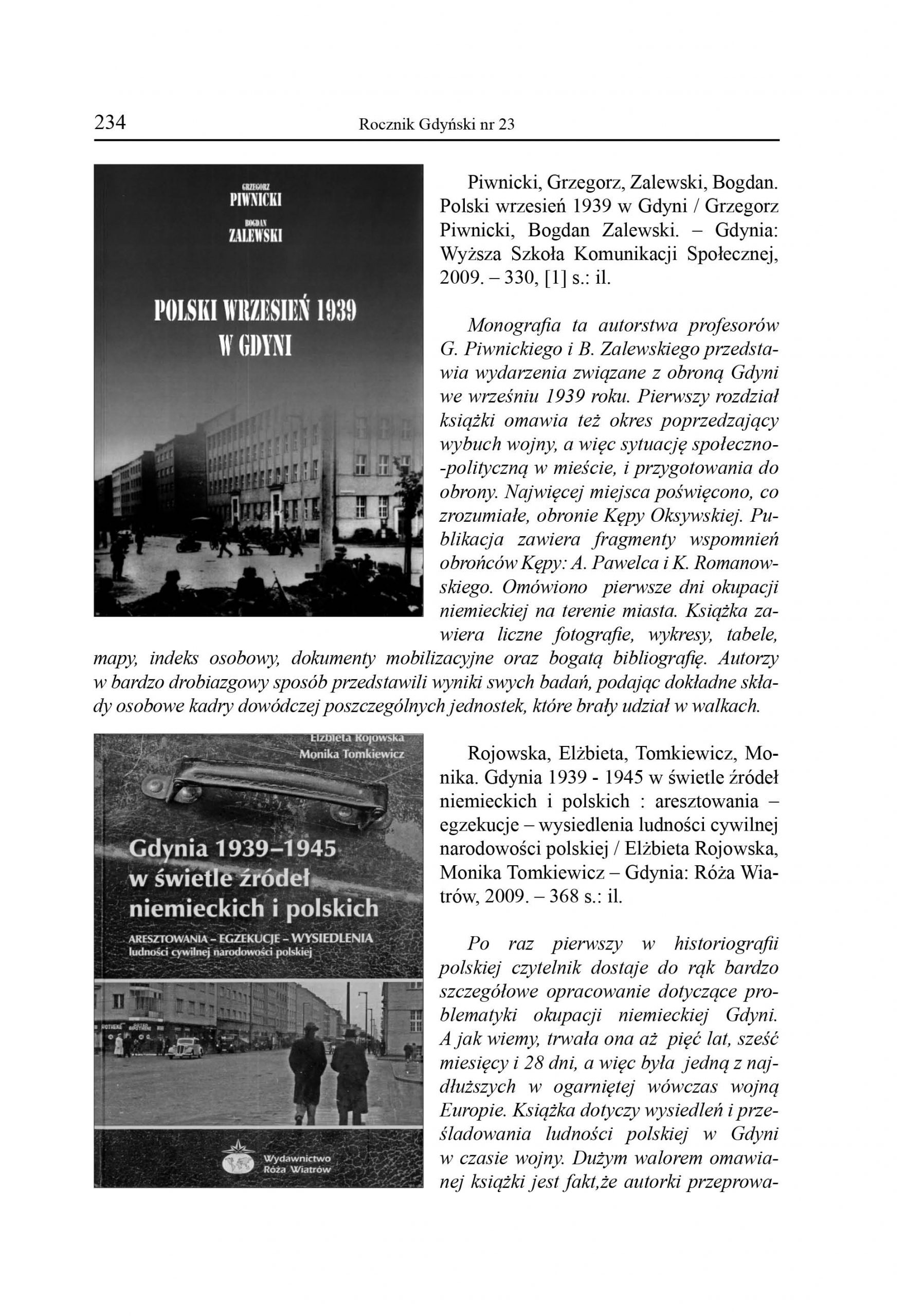 Gdyniana w zbiorach Miejskiej Biblioteki Publicznej w Gdyni. Wybór publikacji z lat 2009-2011