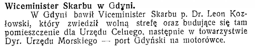 Wiceminister skarbu w Gdyni 