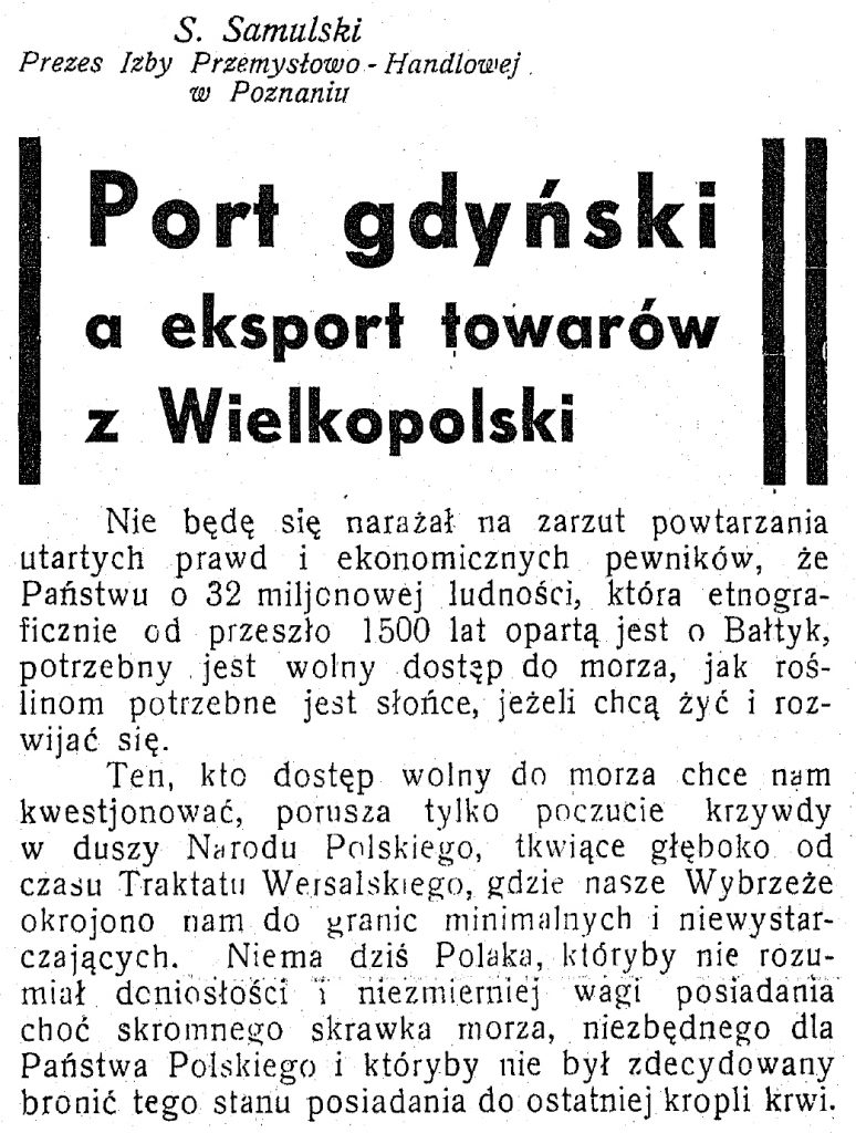 Port gdyński a eksport towarów z Wielkopolski
