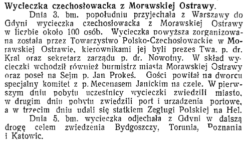 Wycieczka czechosłowacka z Morawskiej Ostrawy