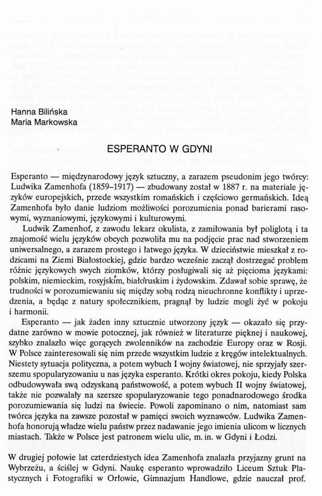 Esperanto w Gdyni