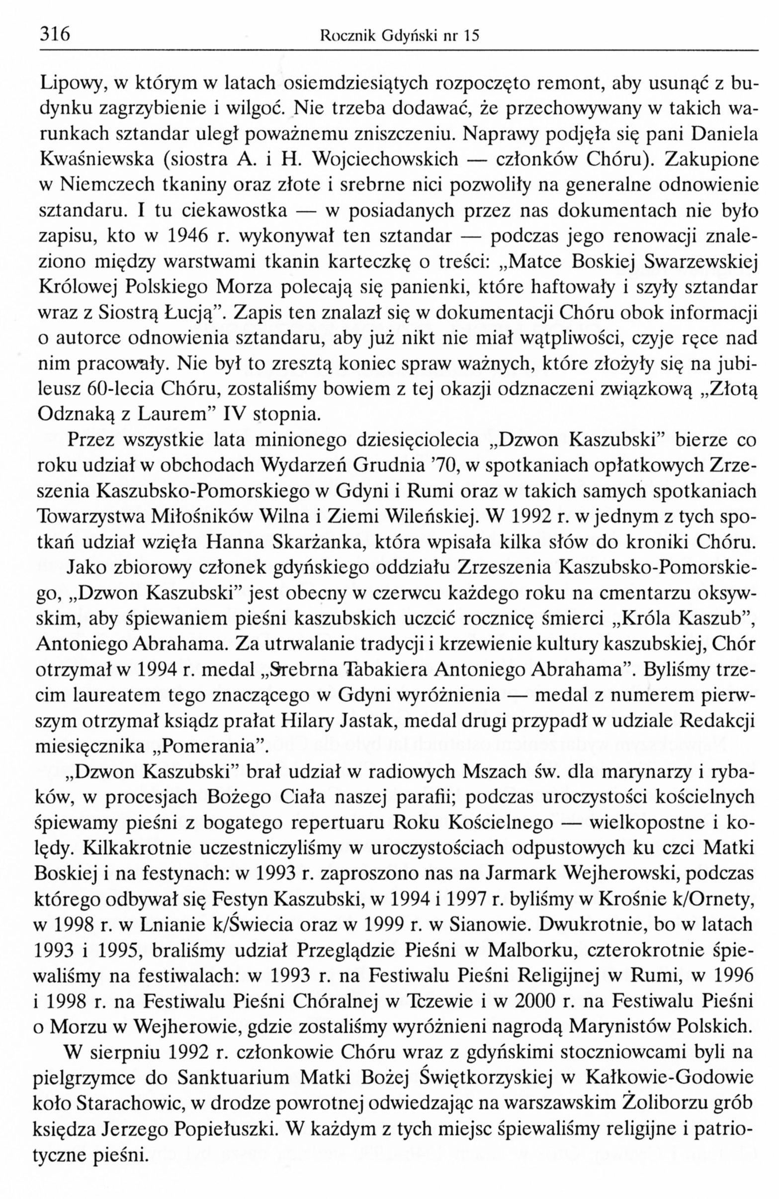 Chór Męski "Dzwon Kaszubski". 70 lat działalności dla Gdyni