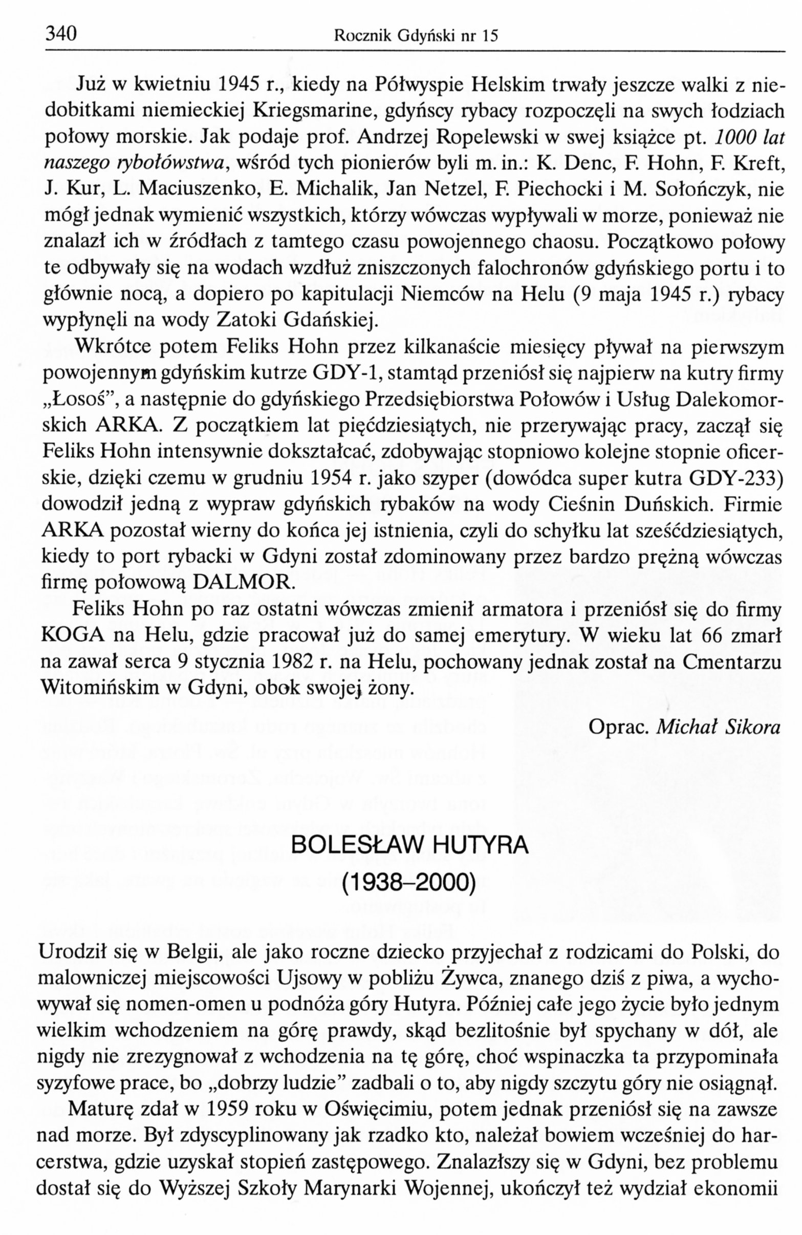 Bolesław Hutyra (1938-2000)