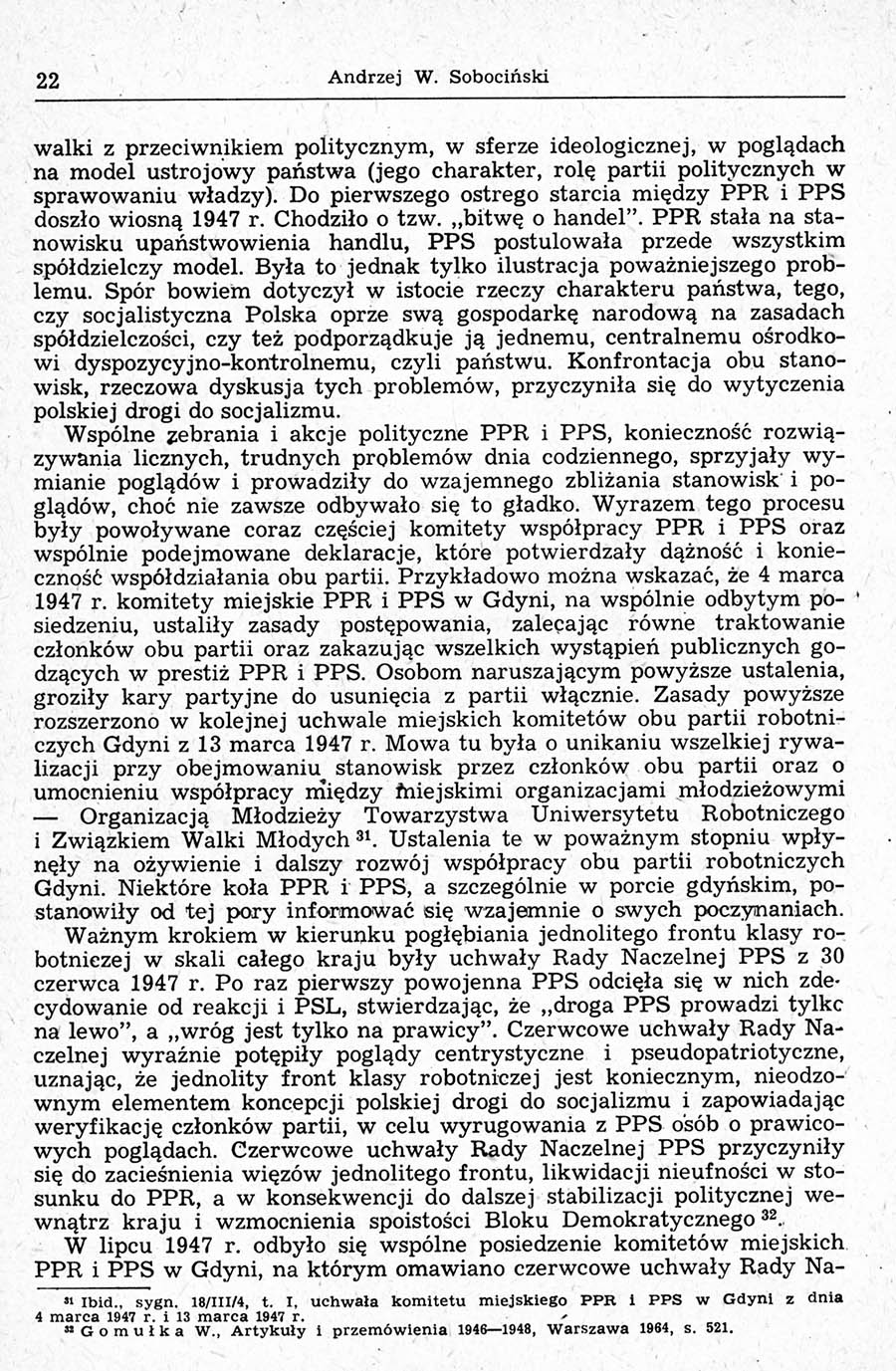 Polska Partia Robotnicza i Polska Parta Socjalistyczna na terenie Gdyni w latach 1945-1948