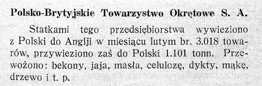 Polsko-Brytyjskie Towarzystwo Okrętowe S. A.