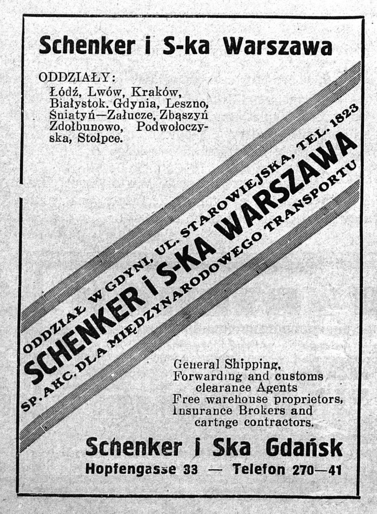 Schenker i S-ka Warszawa. Oddział Gdynia