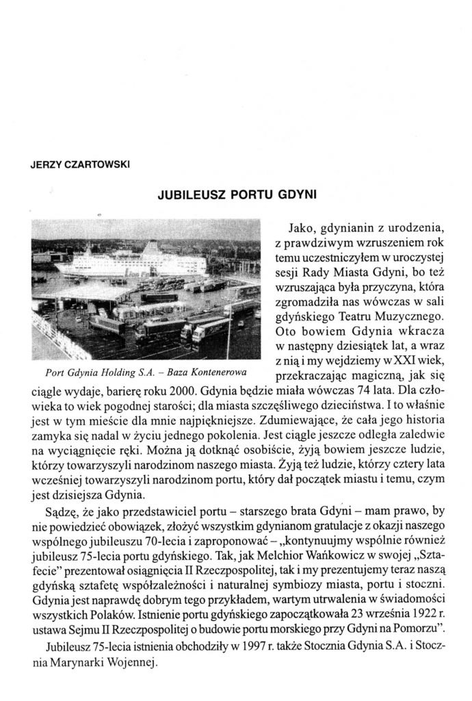 Jubileusz portu Gdyni