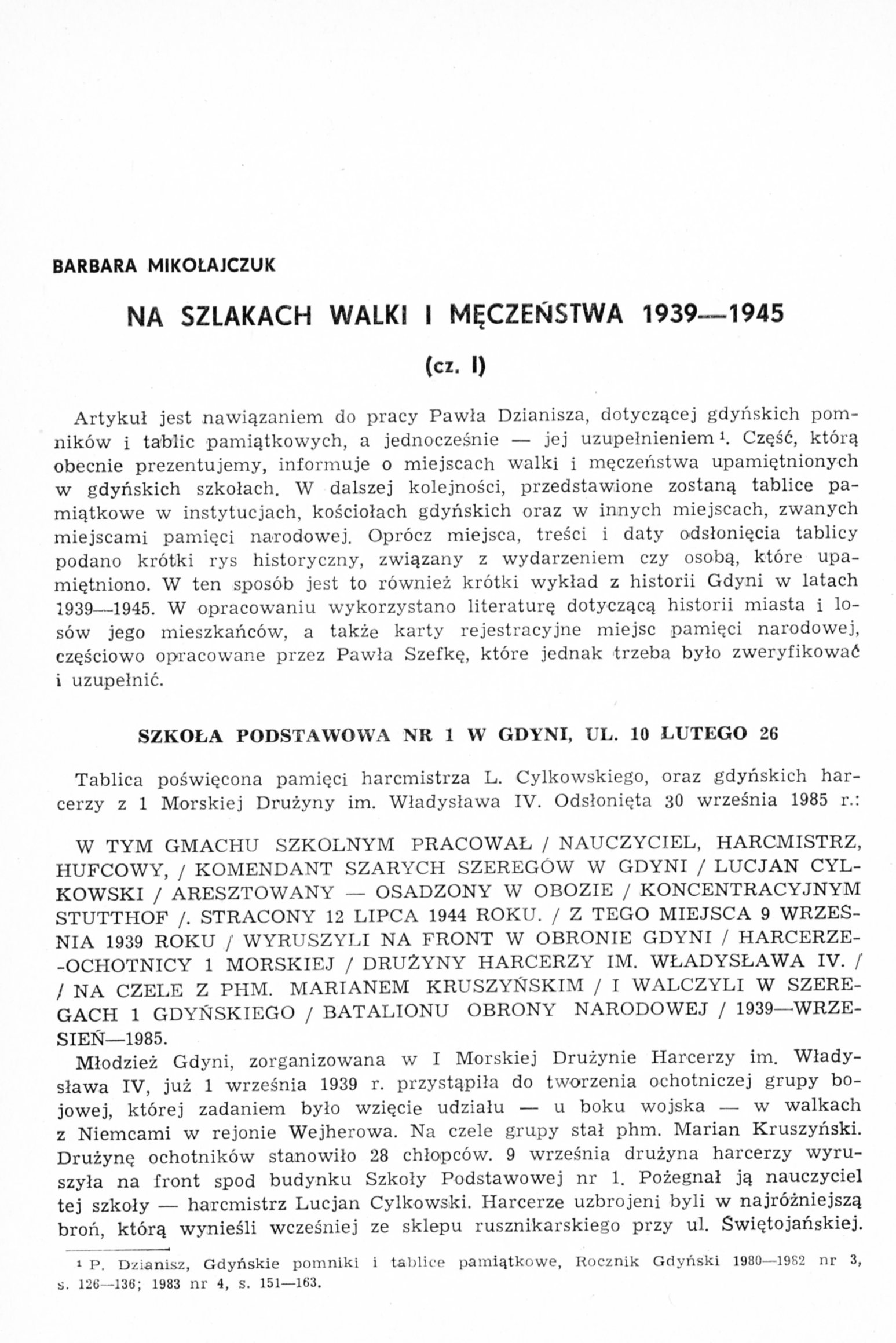 Na szlakach walki i męczeństwa 1939-1945 (cz. I)