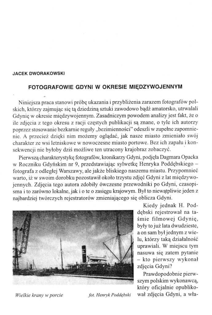 Fotografowie Gdyni w okresie międzywojennym