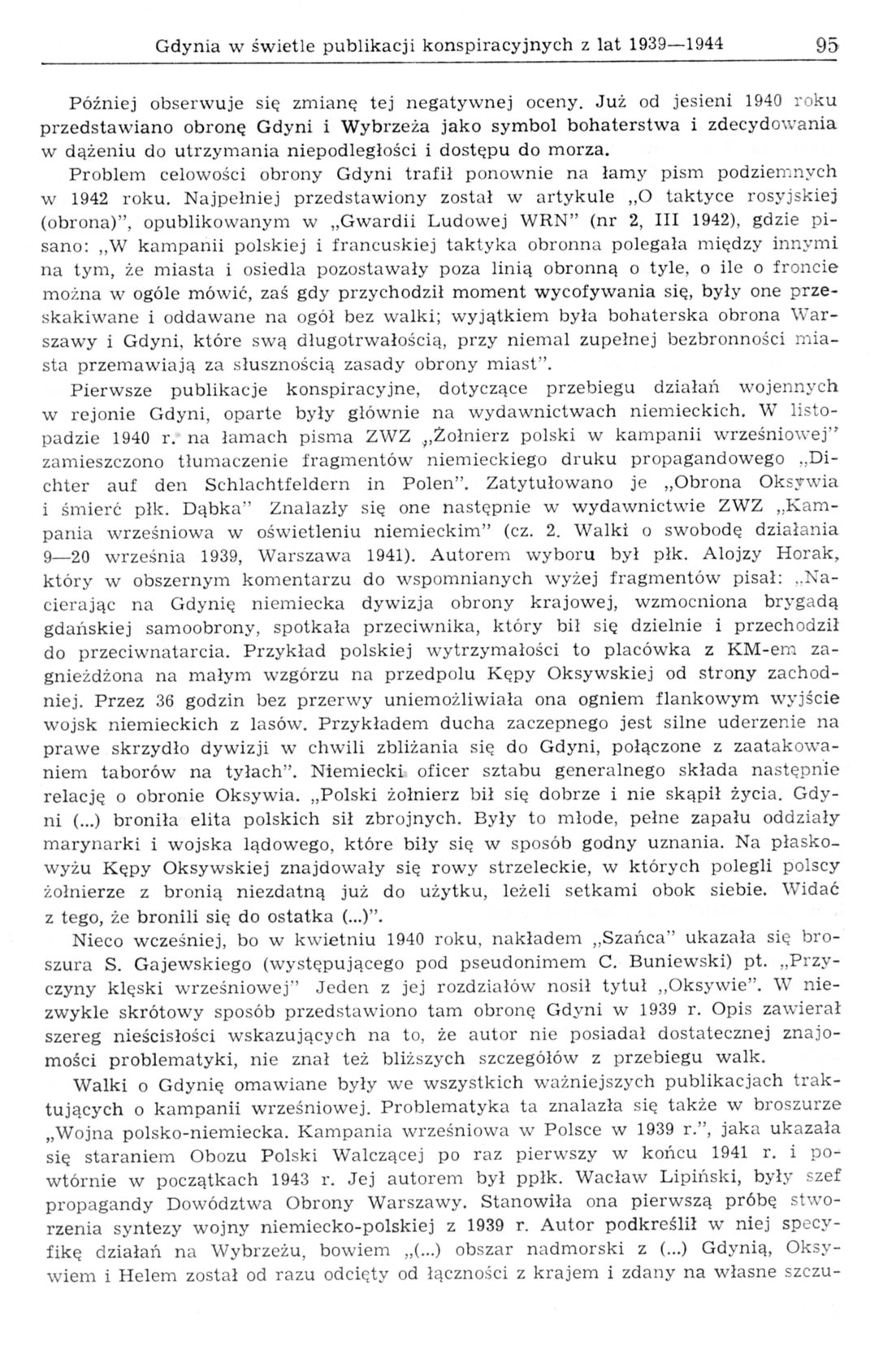 Gdynia w świetle publikacji konspiracyjnych z lat 1939-1944