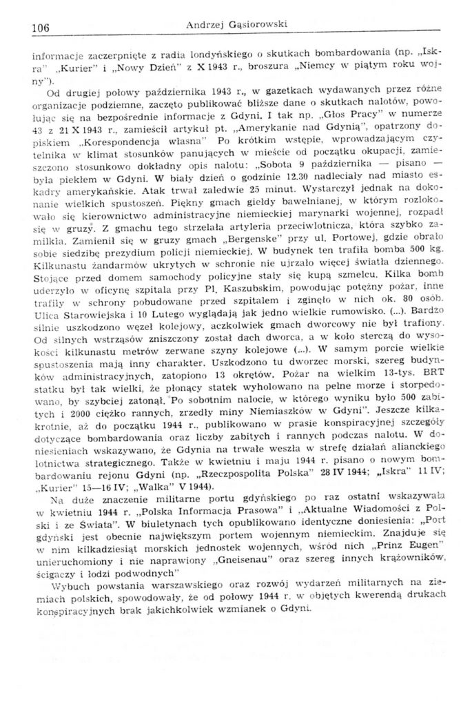 Gdynia w świetle publikacji konspiracyjnych z lat 1939-1944 