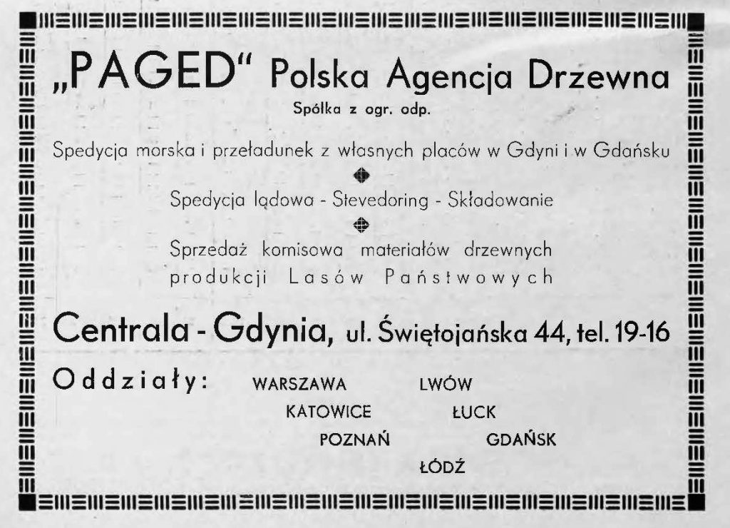 "Paged" Polska Agencja Drzewna Spółka z ogr. odp.
