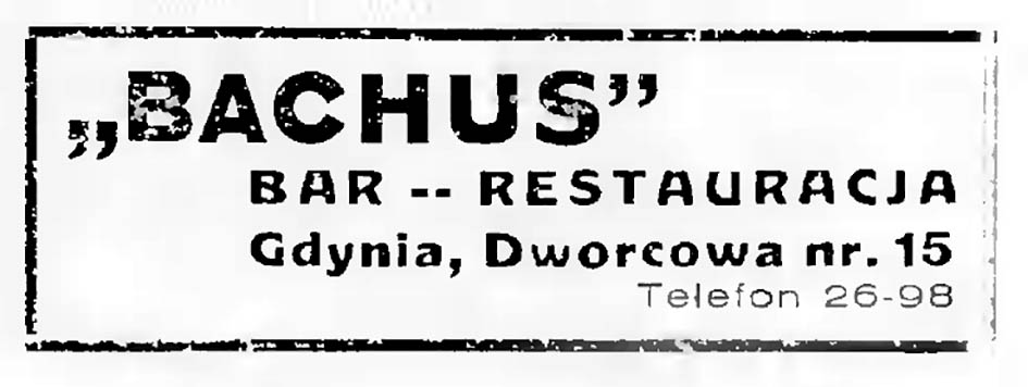 BACHUS bar - restauracja