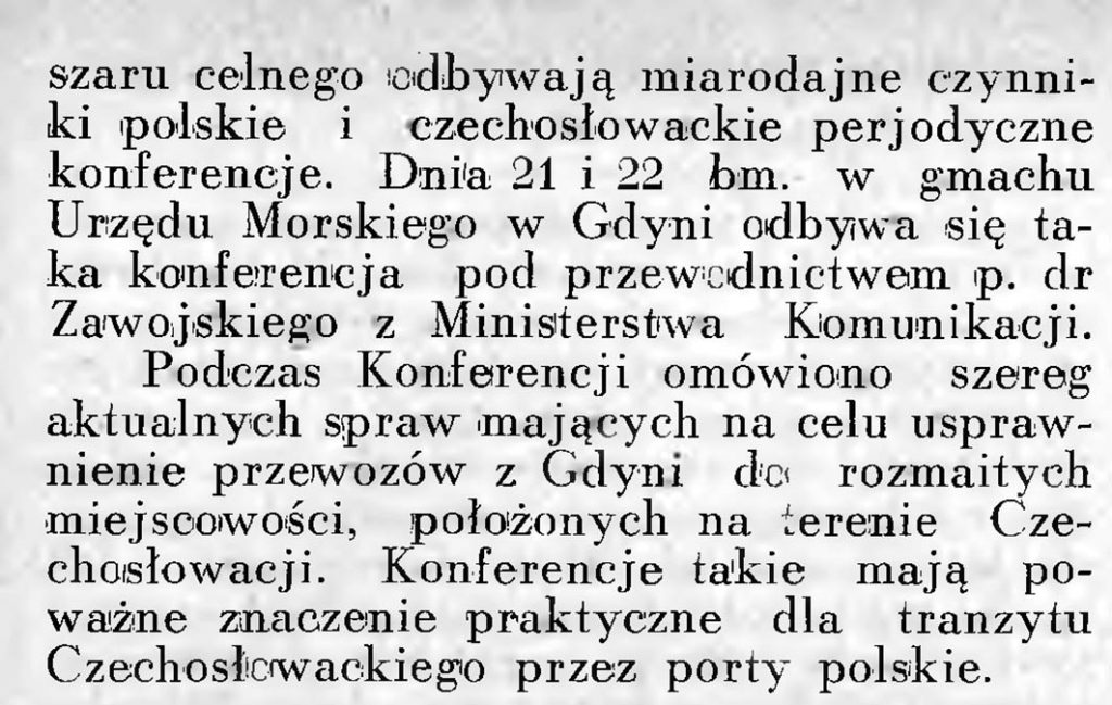 Konferencja w sprawie usprawnienia przewozów między Czechosłowacją a portami polskiego obszaru celnego 2