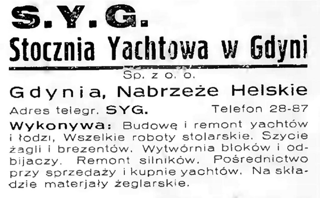 SYG Stocznia Yachtowa w Gdyni Sp. z o. o.