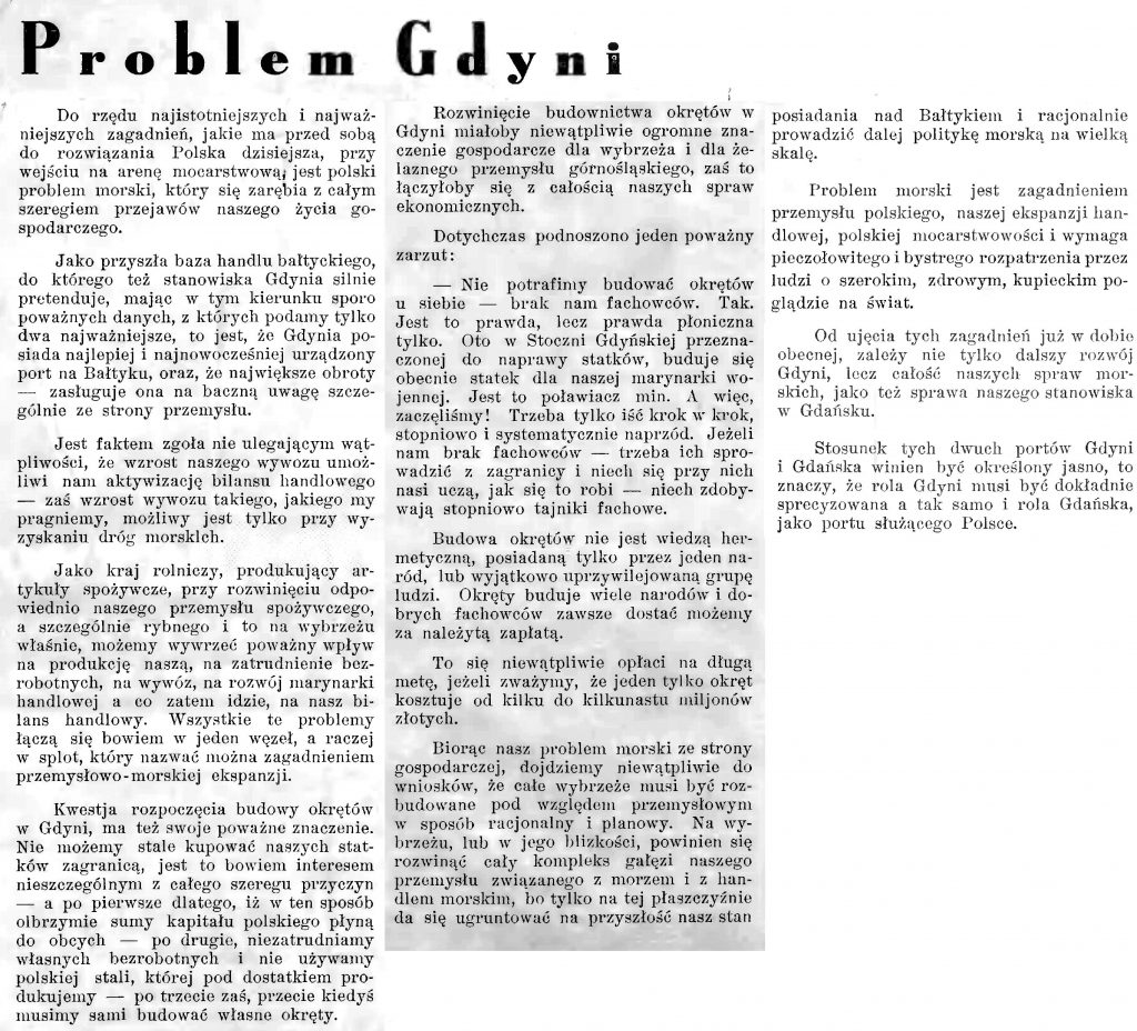 Problem Gdyni