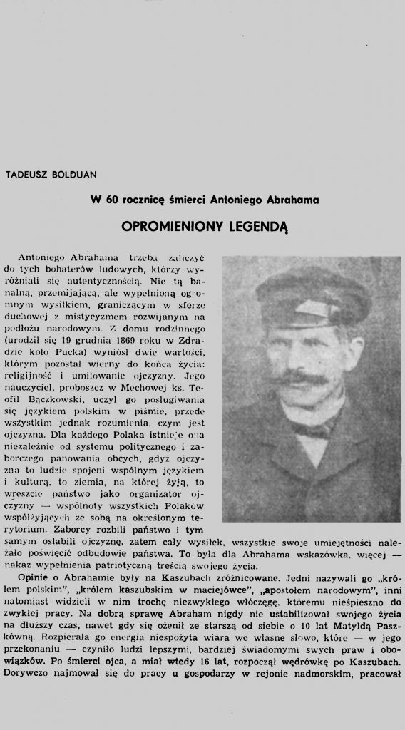 Abraham Antoni (1869-1923) Opromieniony legendą: w 60 rocznicę śmierci Antoniego Abrahama 