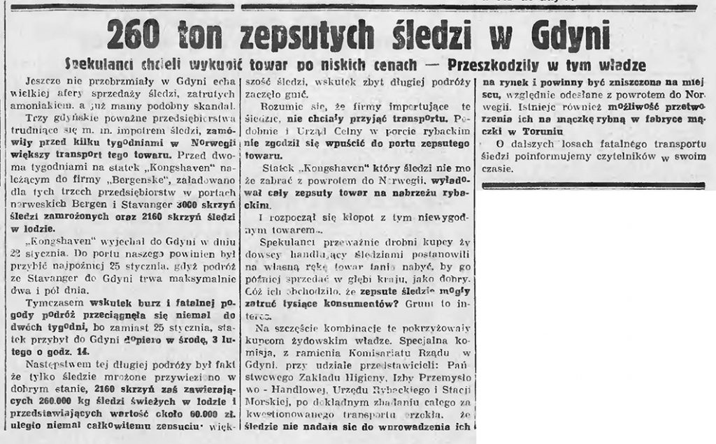 260 ton zepsutych śledzi w Gdyni. Spekulanci chcieli wykupić towar po niskich cenach - Przeszkodziły w tym władze