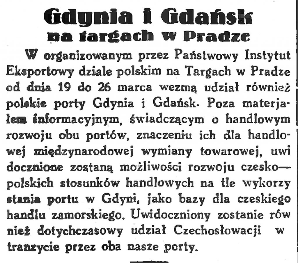 Gdynia i Gdańsk na targach w Pradze