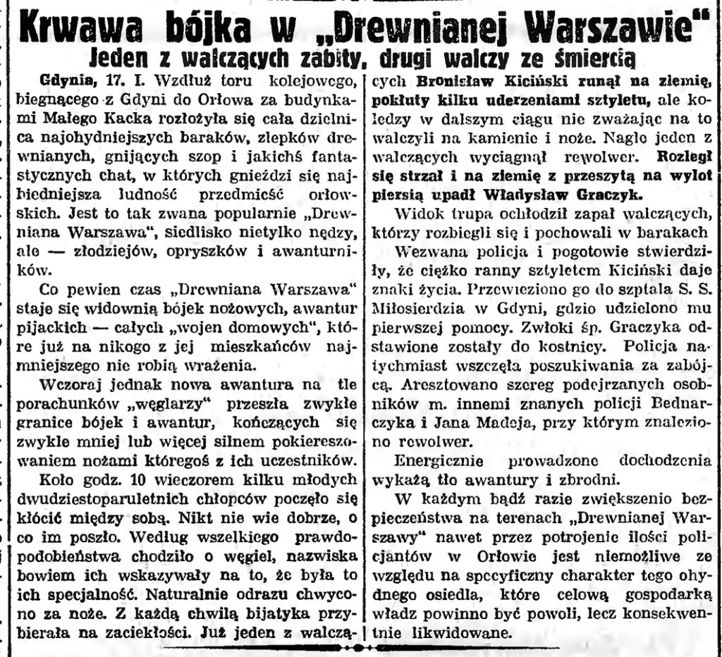 Krwawa bójka w Drewnianej Warszawie. Jeden z walczących zabity, drugi walczy ze śmiercią