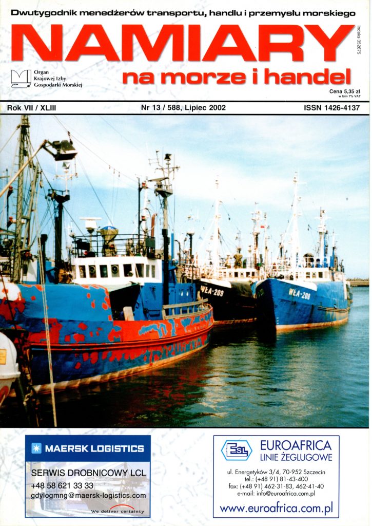 NAMIARY NA MORZE I HANDEL: dwutygodnik menedżerów transportu, handlu i przemysłu rybnego