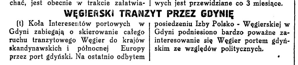Węgierski tranzyt przez Gdynię