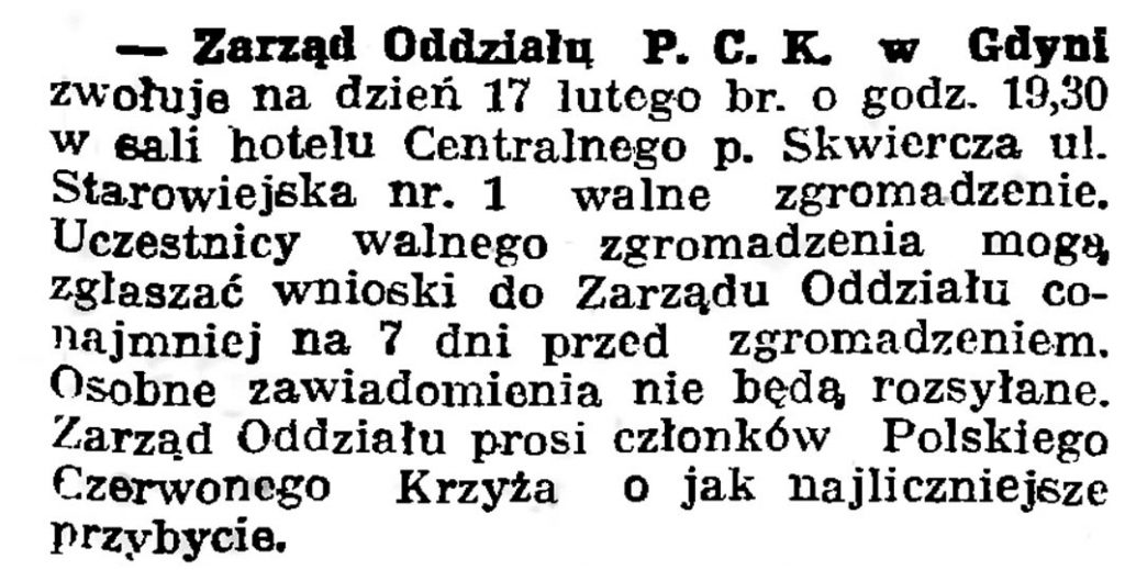 Zarząd OddziałuZarząd Oddziału P/ C/ K. w Gdyni P/ C/ K. w Gdyni