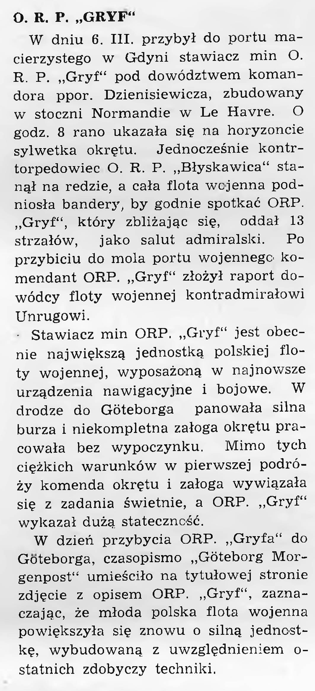 O. R. P. "Gryf" 