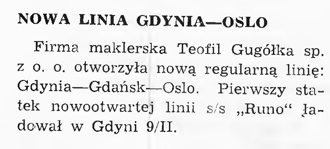 Nowa linia Gdynia - Oslo