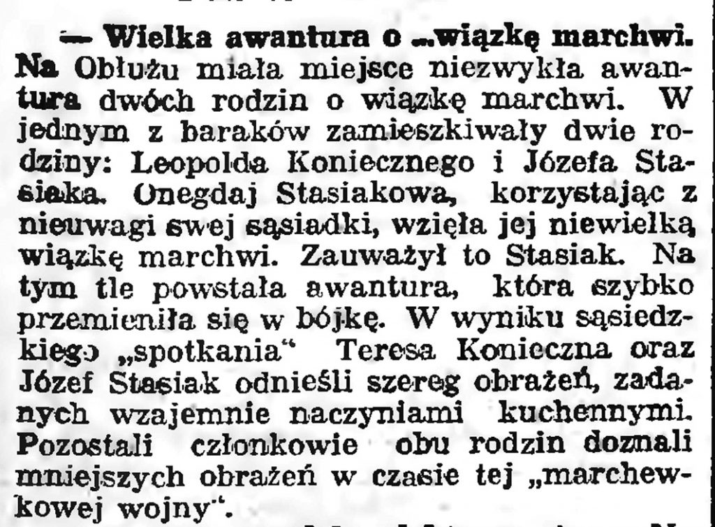 Wielka awantura o "wiązkę marchwi" Gazeta Gdańska. - 1939, nr 10, s. 7
