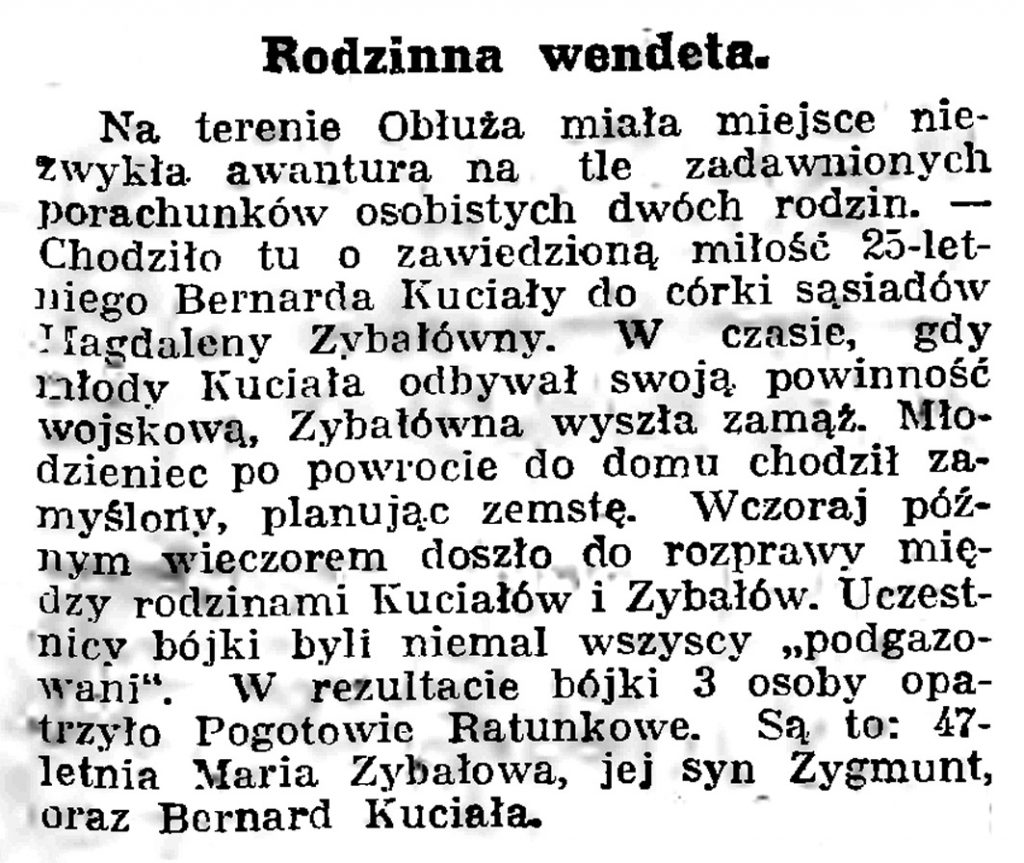 Rodzina wendeta // Gazeta Gdańska. - 1939, nr 17, s. 7