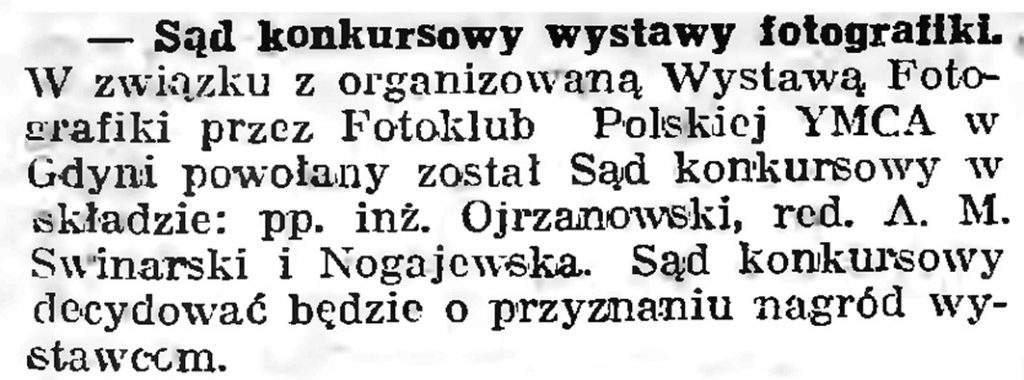 Sąd konkursowy wystawy fotografiki // Gazeta Gdańska. - 1939, nr 9, s. 7