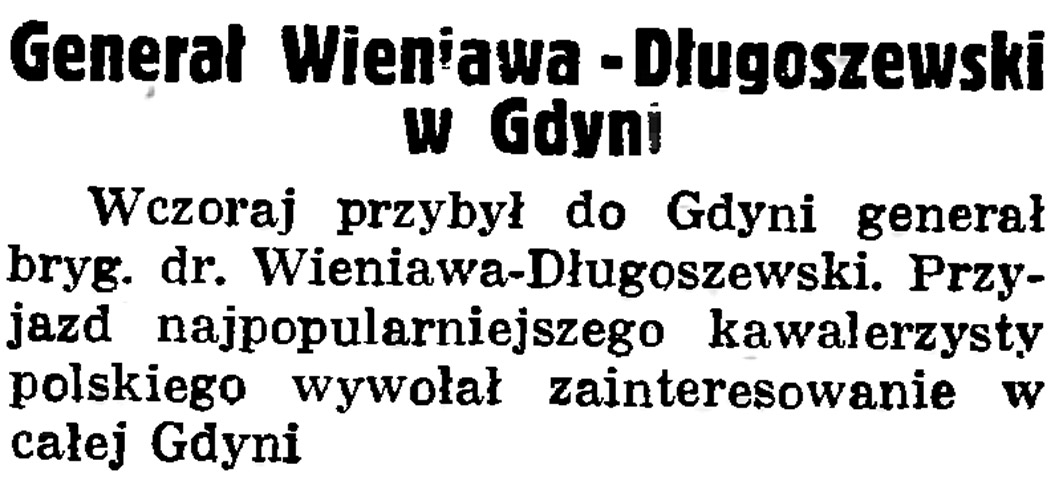 Generał Wieniawa-Długoszewski w Gdyni