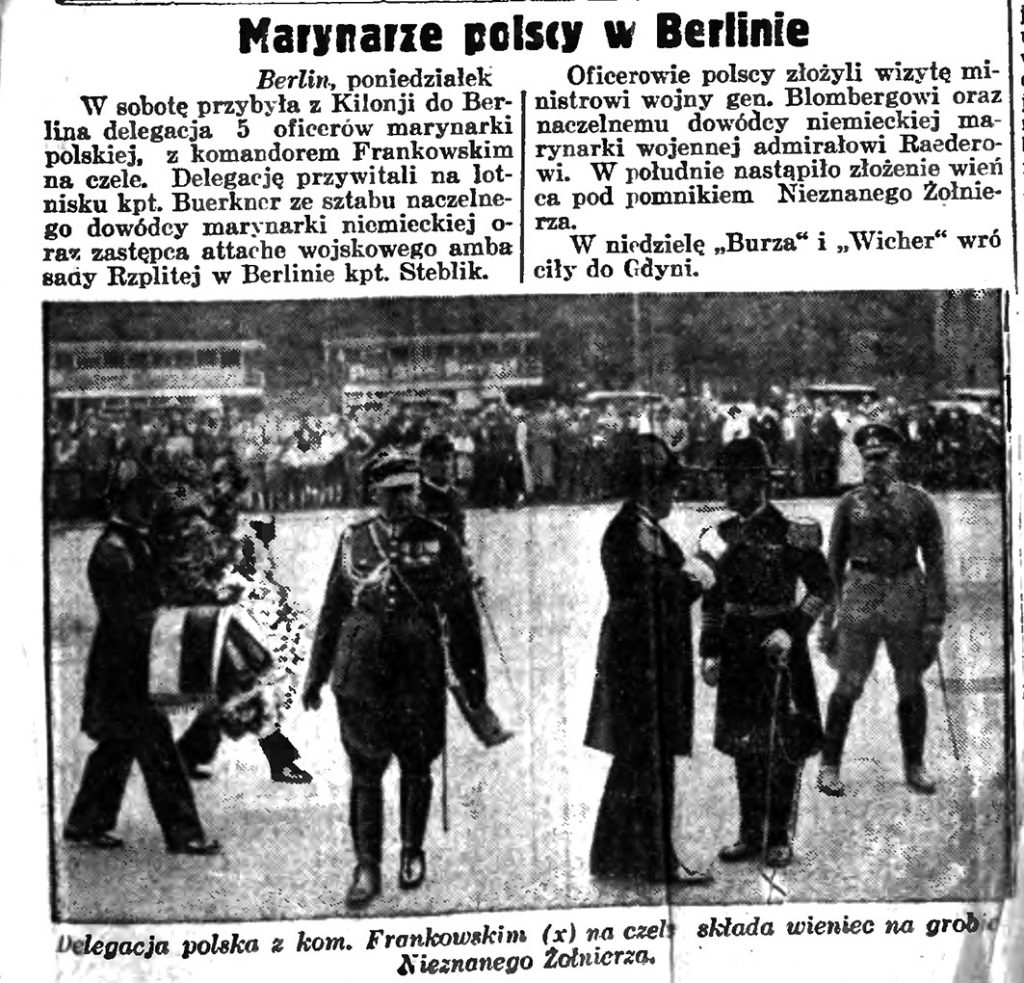 Marynarze polscy w Berlinie // Słowo Pomorskie. - 1935, nr 149, s. 1