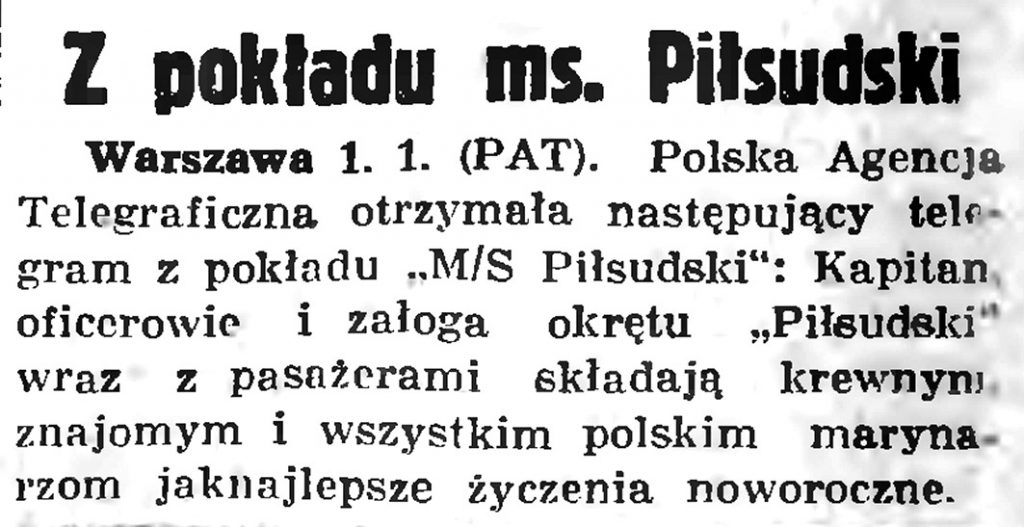 Z pokładu ms. Piłsudski