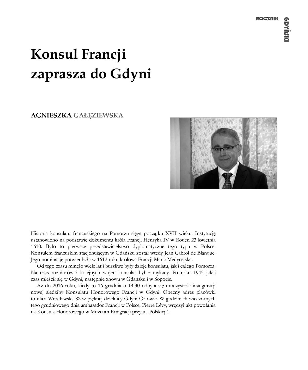 Konsul Francji zaprasza do Gdyni
