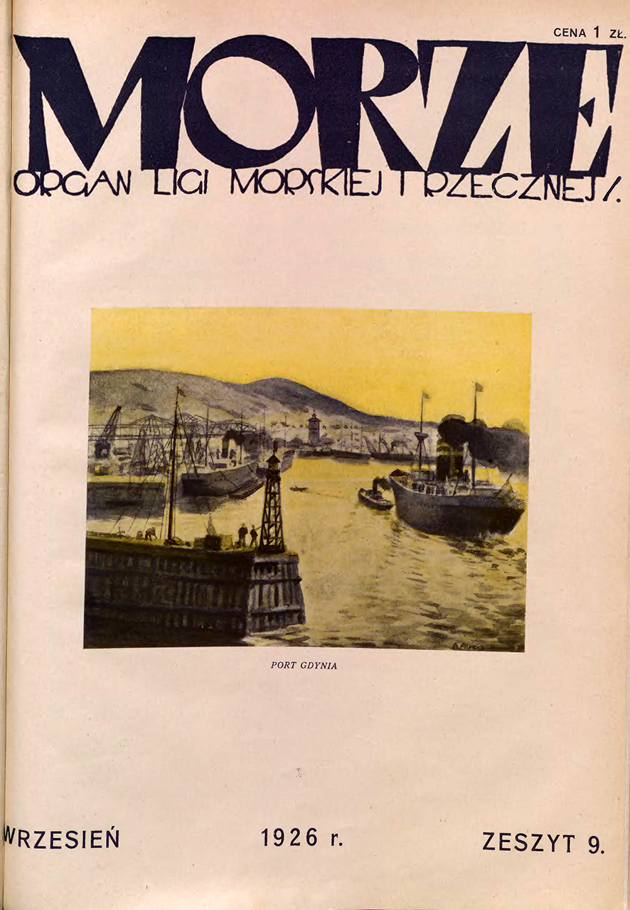 Morze: organ Ligi Morskiej i Rzecznej. - 1926, nr 9