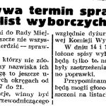 Dziś upływa termin sprawdzania list wyborczych // Gazeta Gdańska. –  1939, nr 3, s. 7