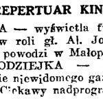 Repertuar kin // Gazeta Gdańska. – 1934, nr 170, s. 7