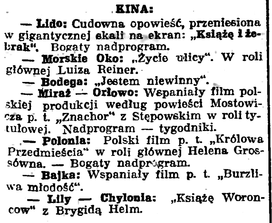 Kina // Gazeta Gdańska. - 1938, nr 24, s. 11