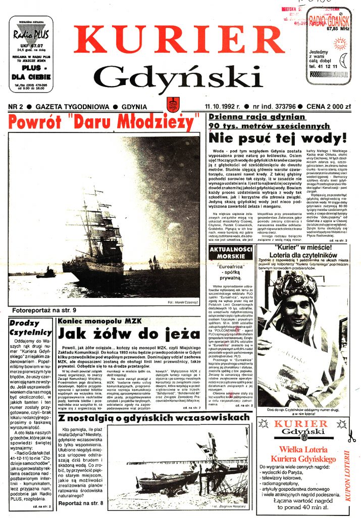 Kurier Gdyński. - 1992, nr 2