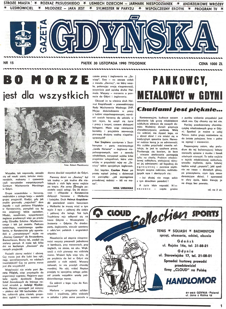 Gazeta Gdyńska. - 1990, nr 15