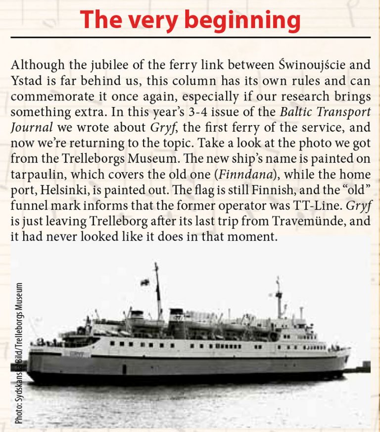 The very beginning // Baltic Transport Journal. - 2017, nr 6, s. 73. - Il.
