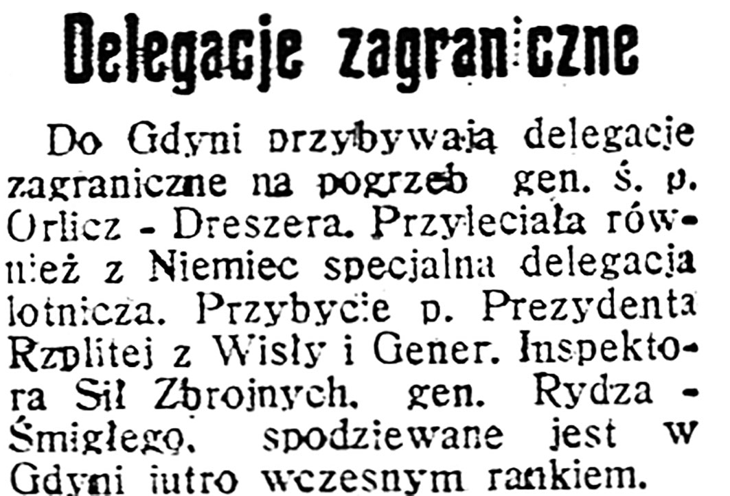 Delegacje zagraniczne // Dzień Dobry. - 1936, nr 200, s. 3